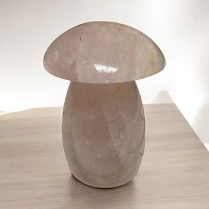 Beautiful rose quartz polished mushroom